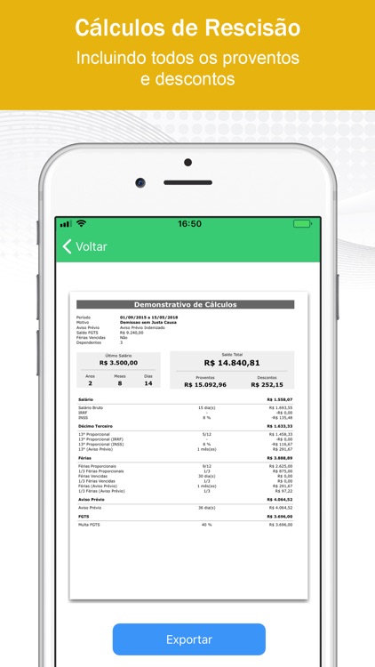 Go2Calc - Cálculo Trabalhista screenshot-5