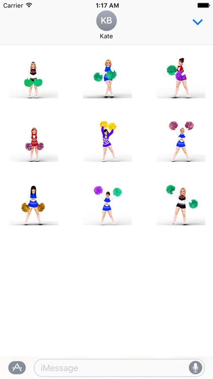 Animated Cheerleader Sticker