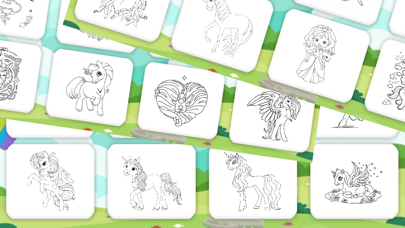 Cute Pony Unicorn Coloring HD screenshot 4