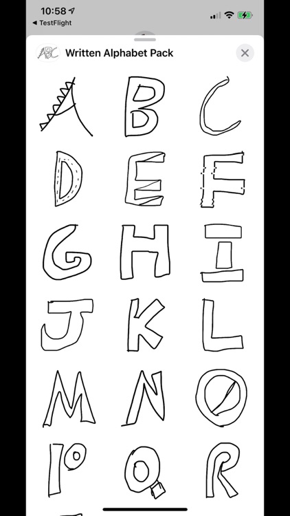 Written Alphabet: Sticker Pack