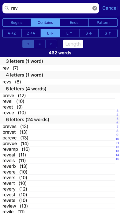 Lexica Word Finder for Scrabble (International) screenshot 3