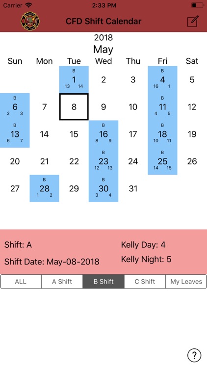 Charlotte Fire ShiftCalendar screenshot-3