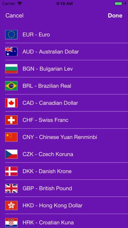 iCurrency - Chart and Calc