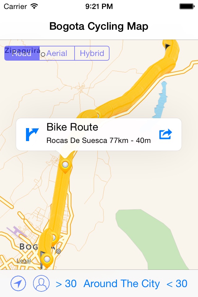 Bogota Cycling Map screenshot 3