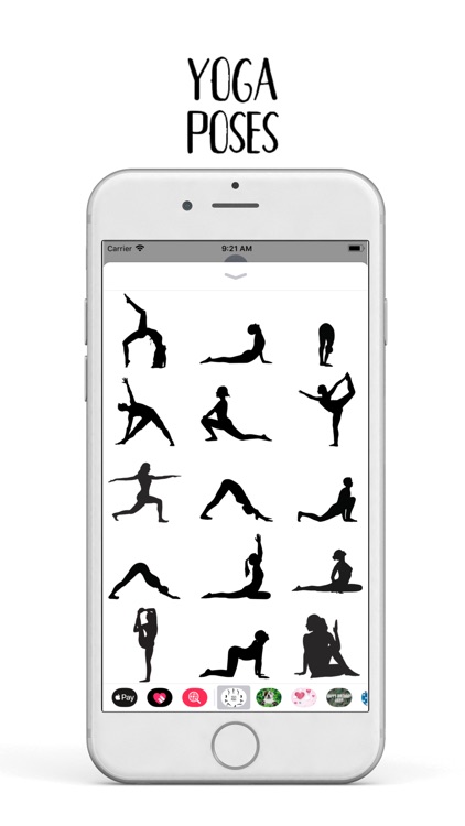 Yoga Pose Silhouette Stickers