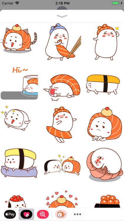 Happy Sushi Animated Stickers