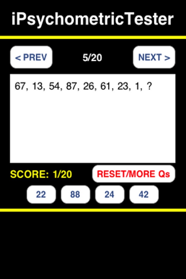iPsychometricTester screenshot 2