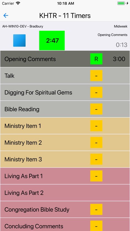 Kingdom Hall Timer - Remote