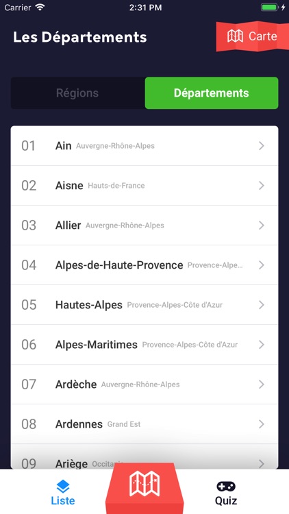 Les Départements App Originale