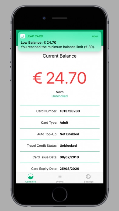 Leap Card Balance screenshot1