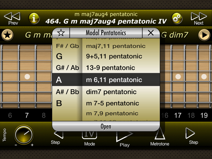 Guitar Modal Pentatonic Scales