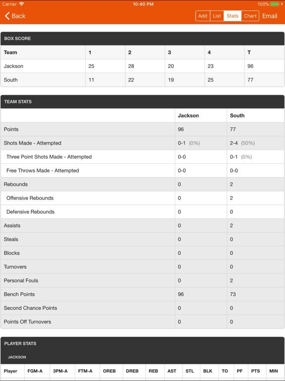 Screenshot #6 pour DS Basketball Statware