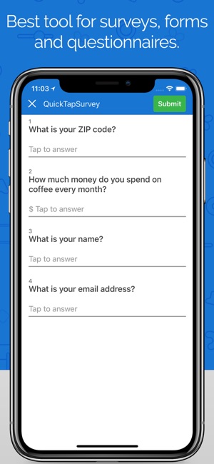 quicktap survey form builder on the app store