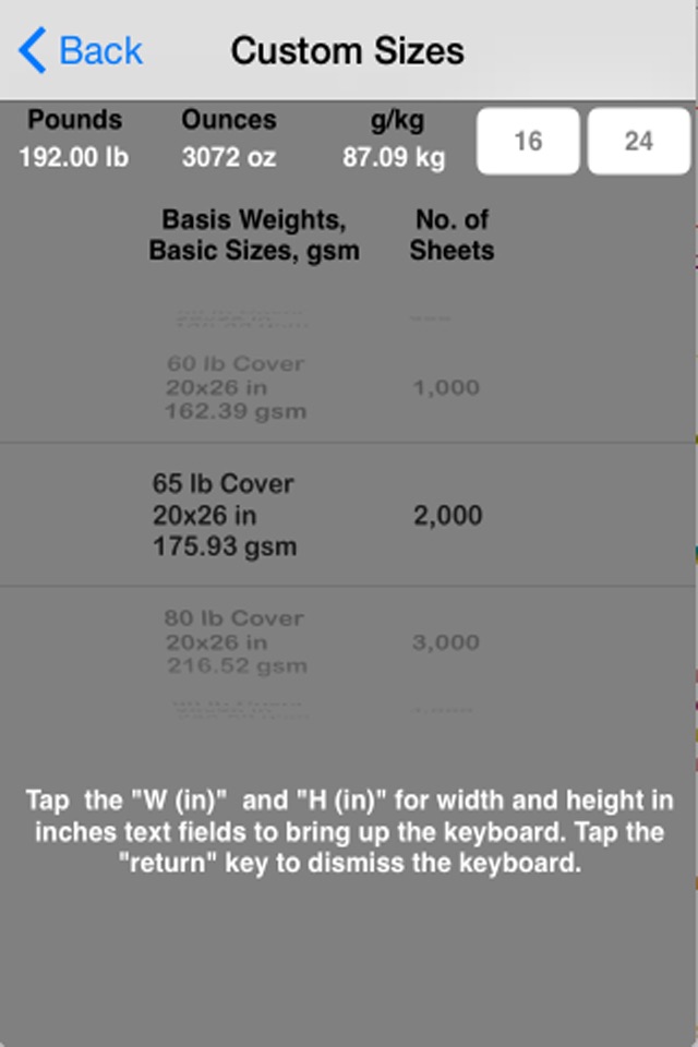 Paper Weight Calculator screenshot 3