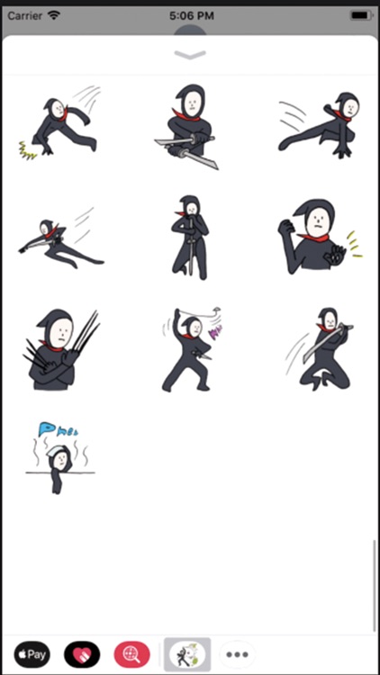 Fighting Ninja Stickers