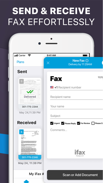 iFax: Fax from iPhone ad free Screenshot