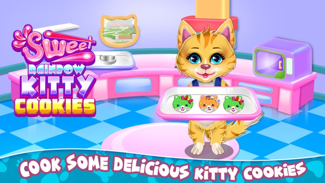 Sweet Rainbow Kitty Cookies(圖1)-速報App