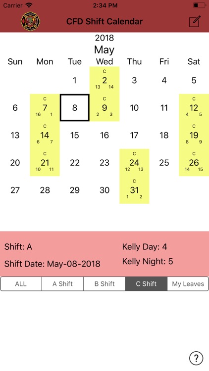 Charlotte Fire ShiftCalendar screenshot-4