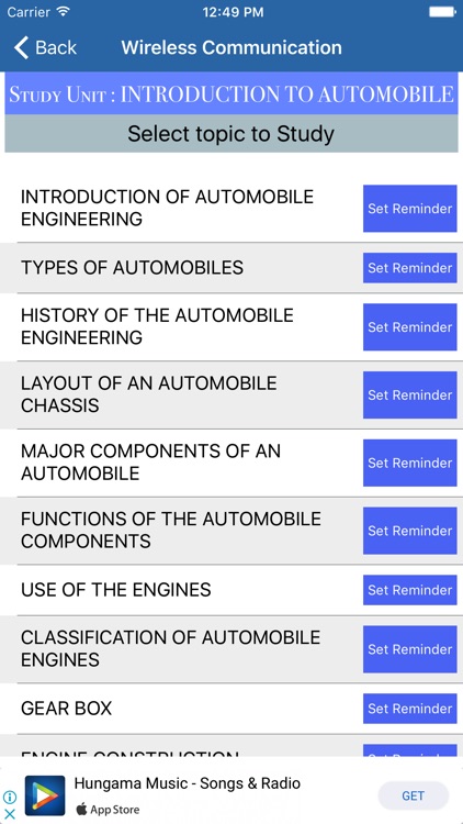 Automobile Engineering App