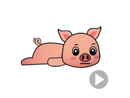 A Lazy Pig Animated Stickers