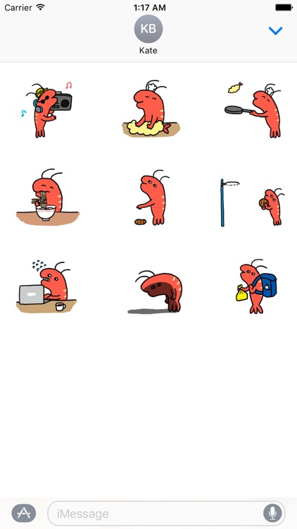 Funny Shrimp Animated Stickers