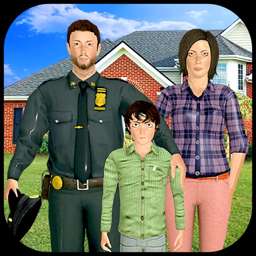 Virtual American Police Family Icon