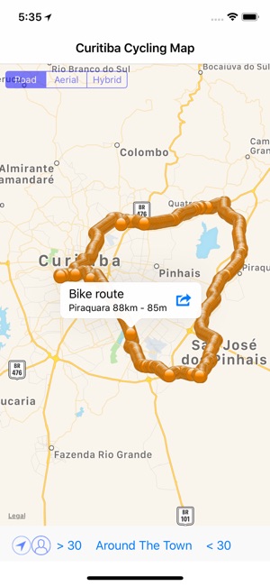 Curitiba Cycling Map