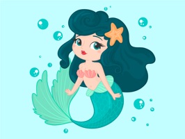 Cute Mermaid Stickers Pack for funny emotion with this exclusive Mermaid Stickers Pack