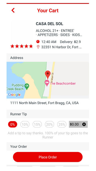 How to cancel & delete Food Runners Order & Delivery from iphone & ipad 4