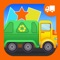 Learn shapes and help the garbage truck collect all the different shapes