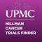 The UPMC Hillman Cancer Trials Finder app helps clinicians, patients, and their families: