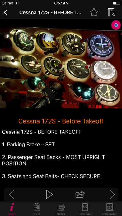 Cessna 172S/SP Checklist screenshot 2