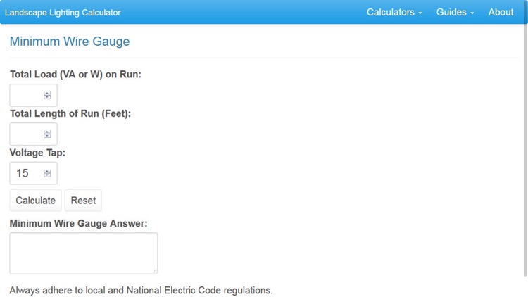 Landscape Lighting Calculator