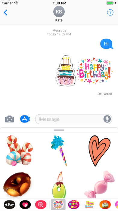 Happy Birthday Cards Emoji App screenshot 2