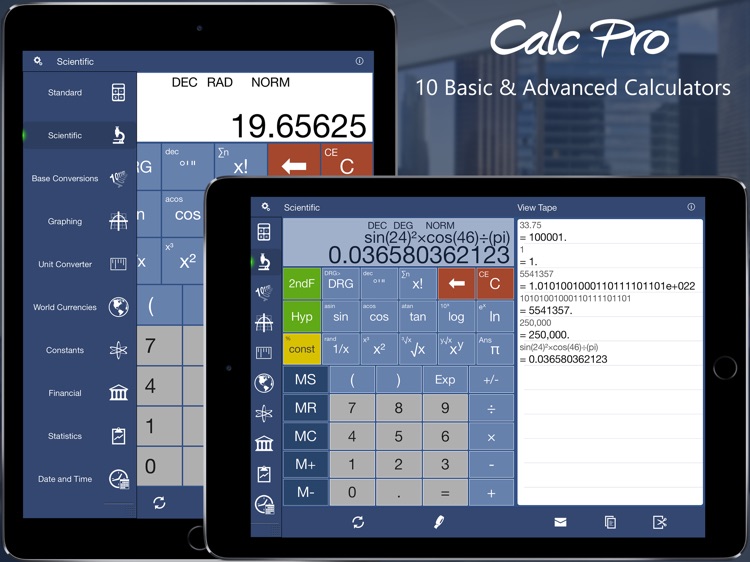 Calc Pro HD – iPad Calculator
