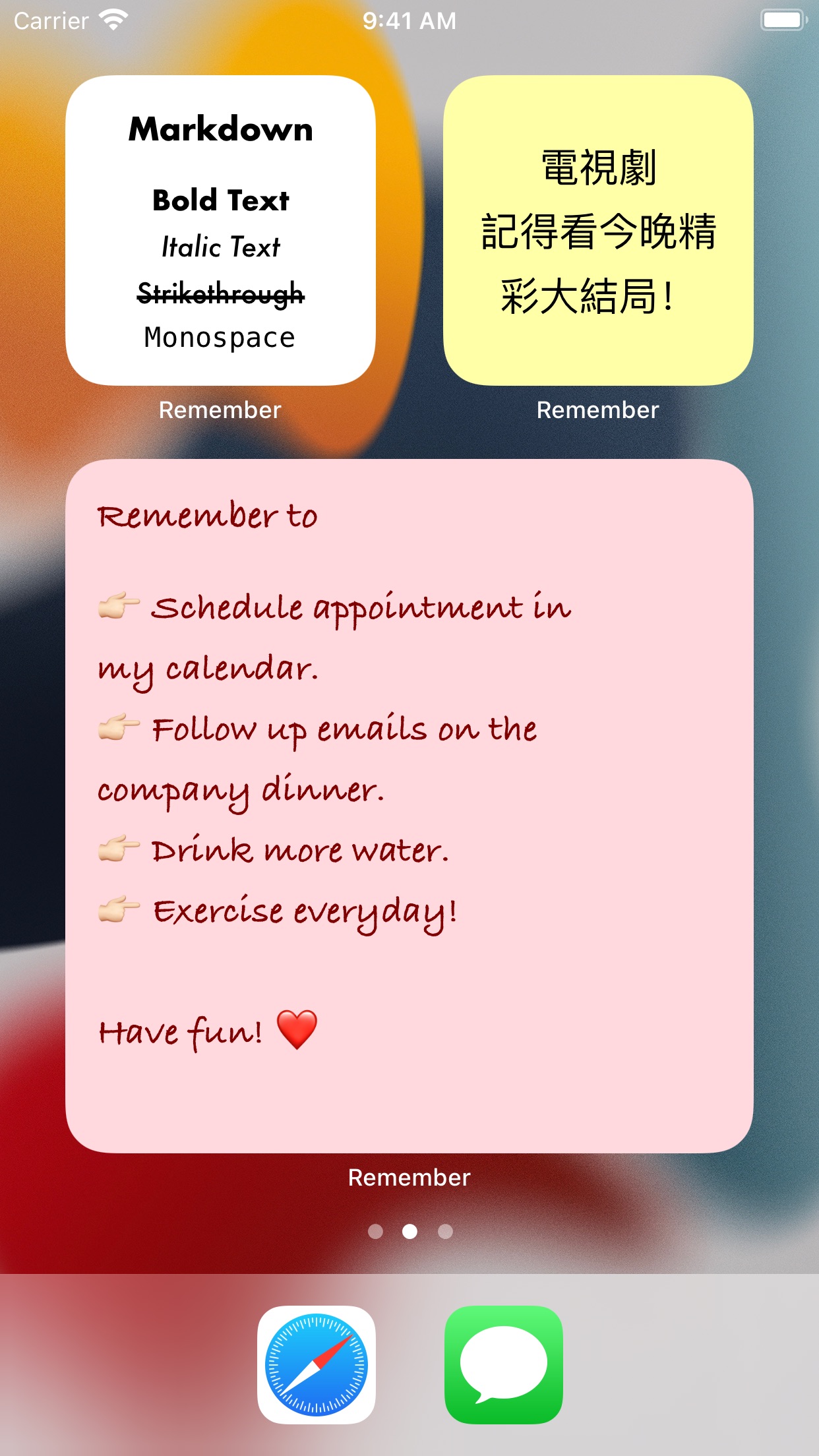 Screenshot do app Remember: Stickies Widget