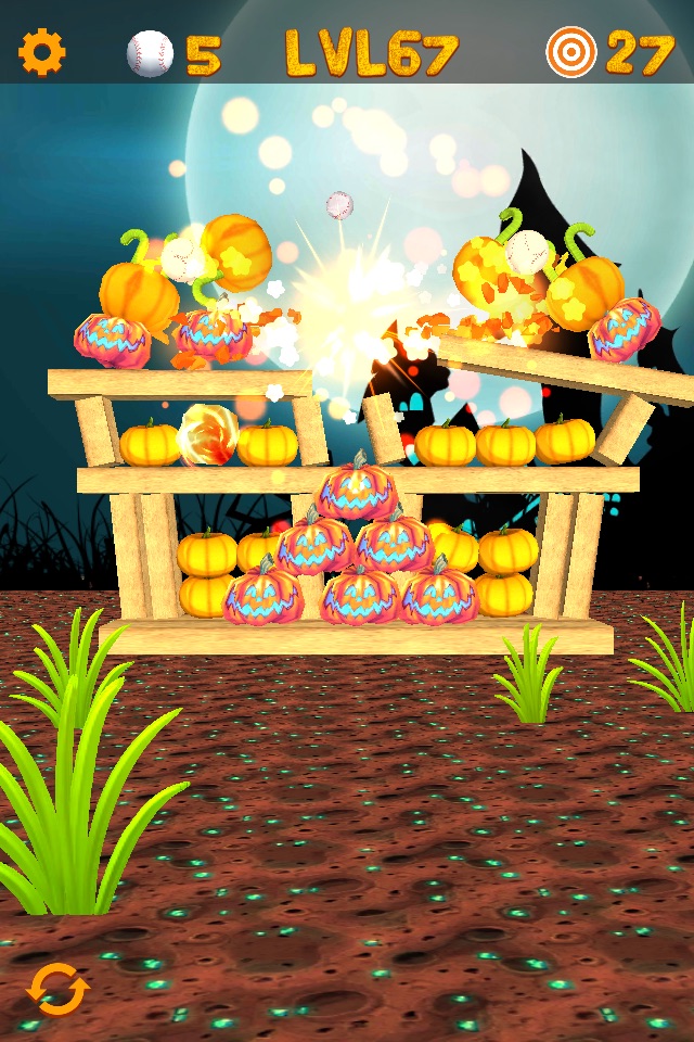 Swipe & Knockdown Pumpkins 2 screenshot 2