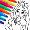 Icon Princess Coloring Book: Paint