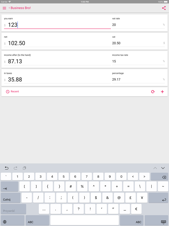 Business Bro! Taxes / Fuel log screenshot 2