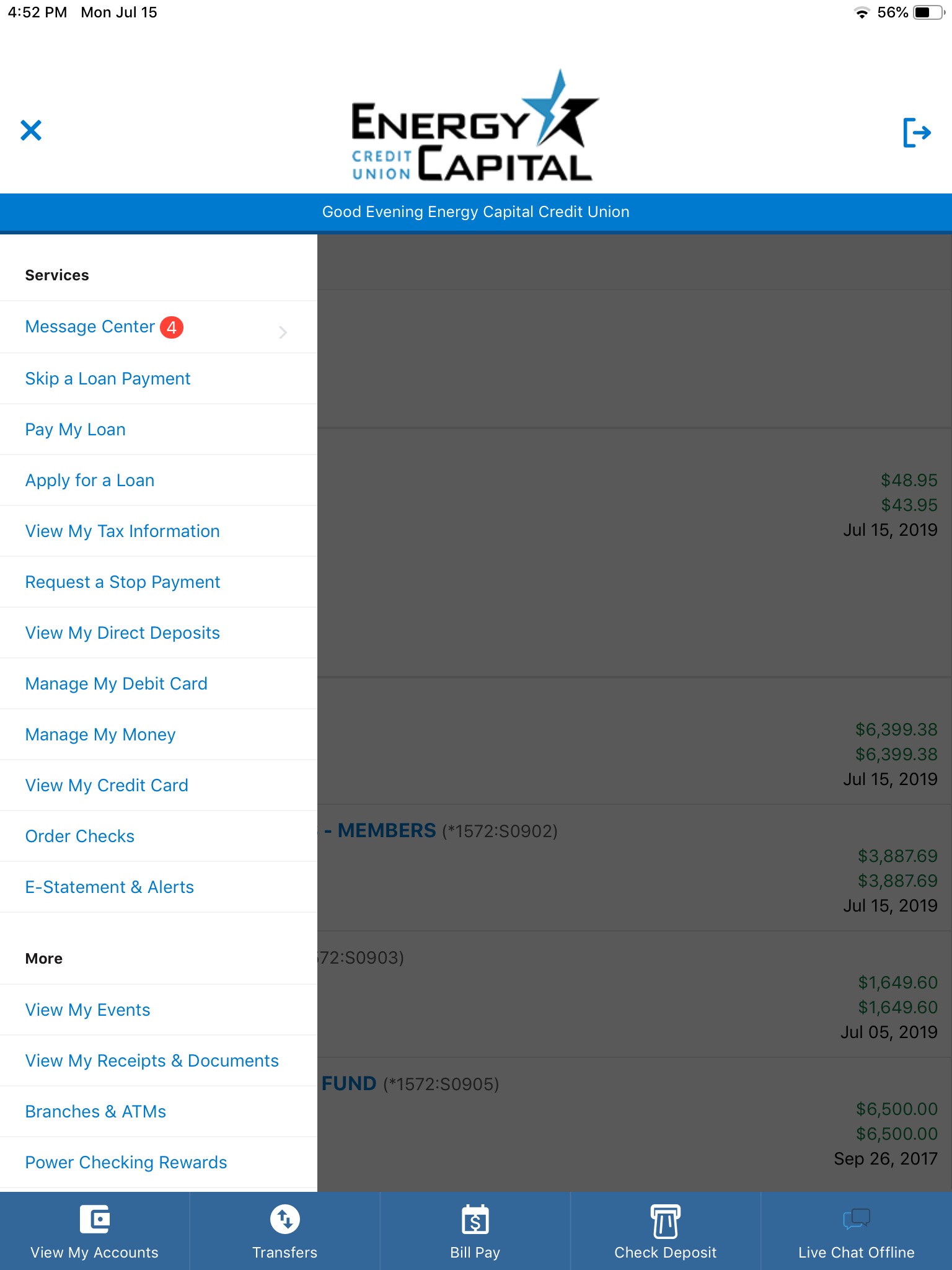 Energy Capital Credit Union. screenshot 3