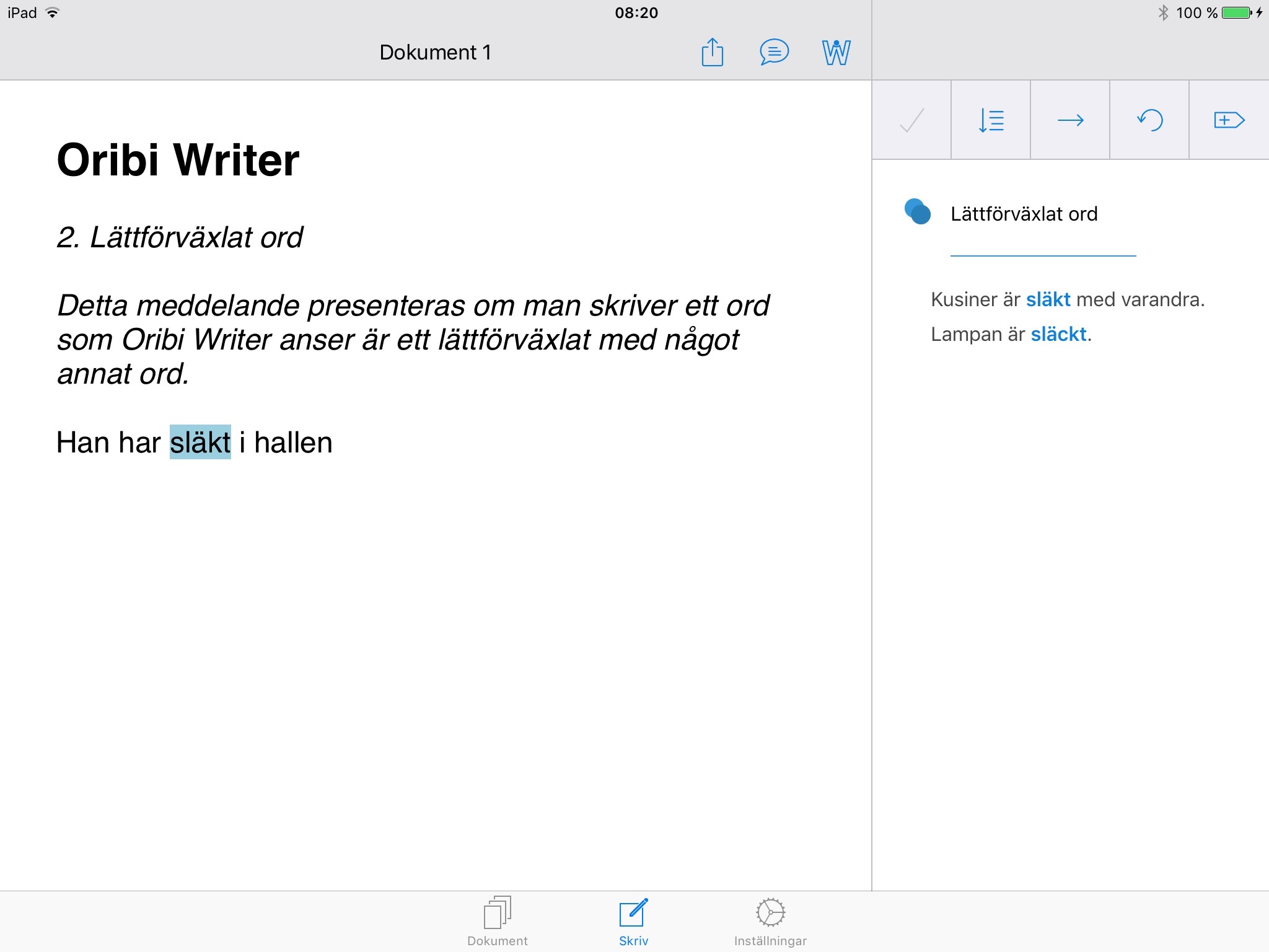 Oribi Writer screenshot 2