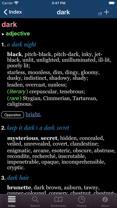 オックスフォード類語辞典 screenshot1