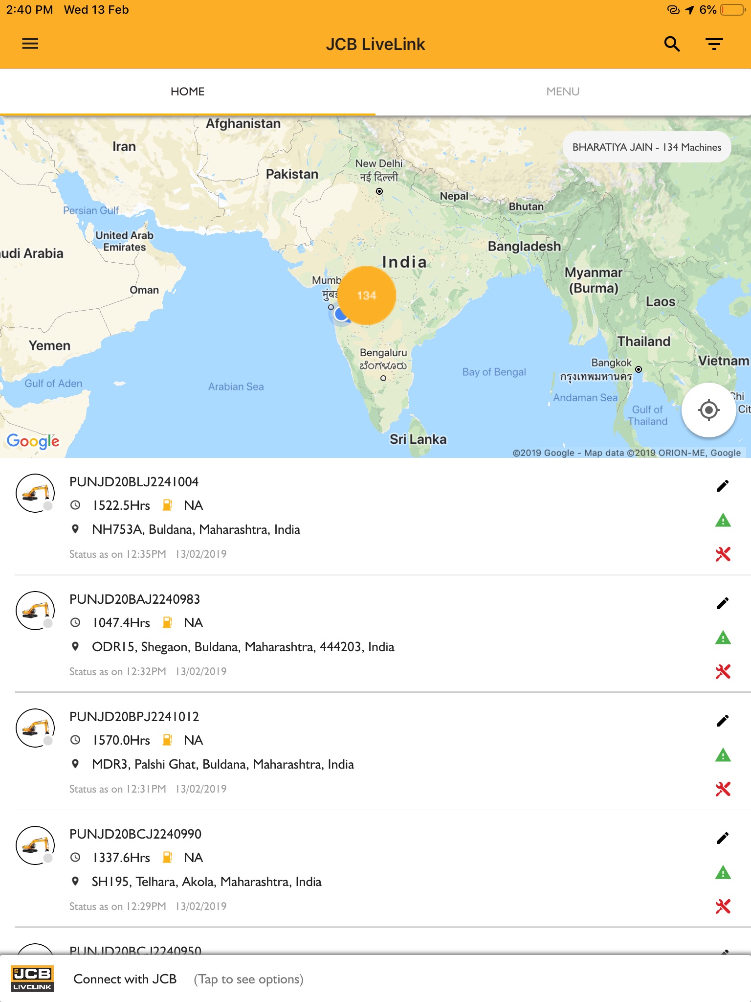 JCB Livelink Mobile App India screenshot 2