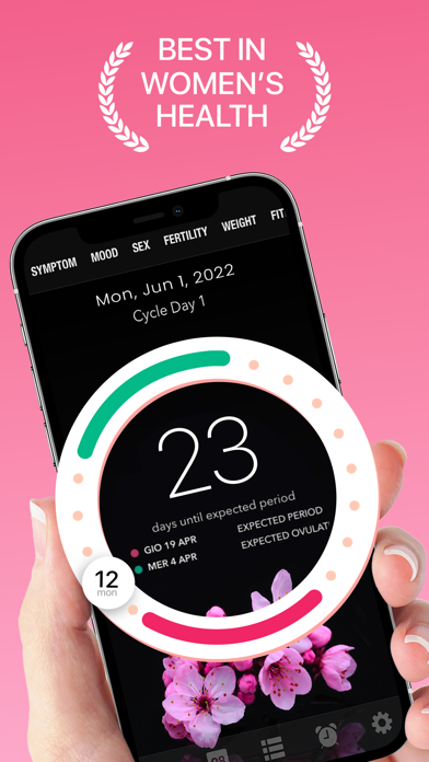 Menstruatie Ongesteld Kalender iPhone app afbeelding 1