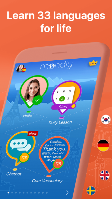 Learn 33 Languages with Mondly Screenshot