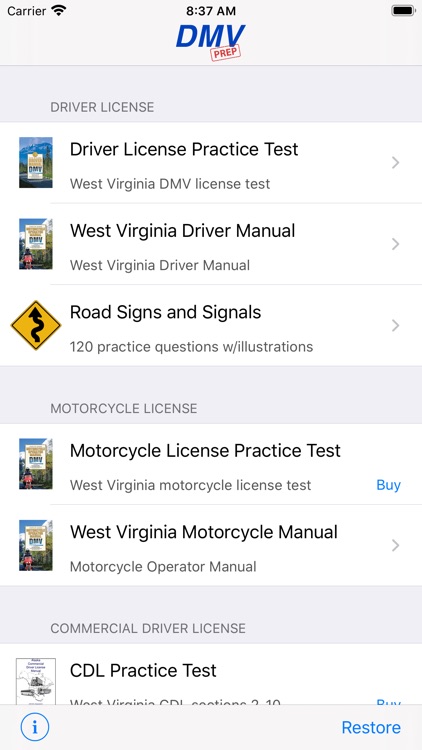 West Virginia DMV Test Prep