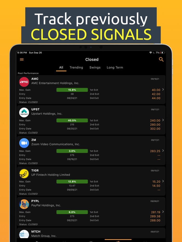 Stock Signals Tracker  Alert