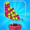 Pull the pin is a puzzle game in which you have to pull the pin carefully and collect the same color of the balls in the basket