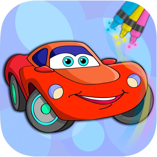 Cute Cars Coloring Book