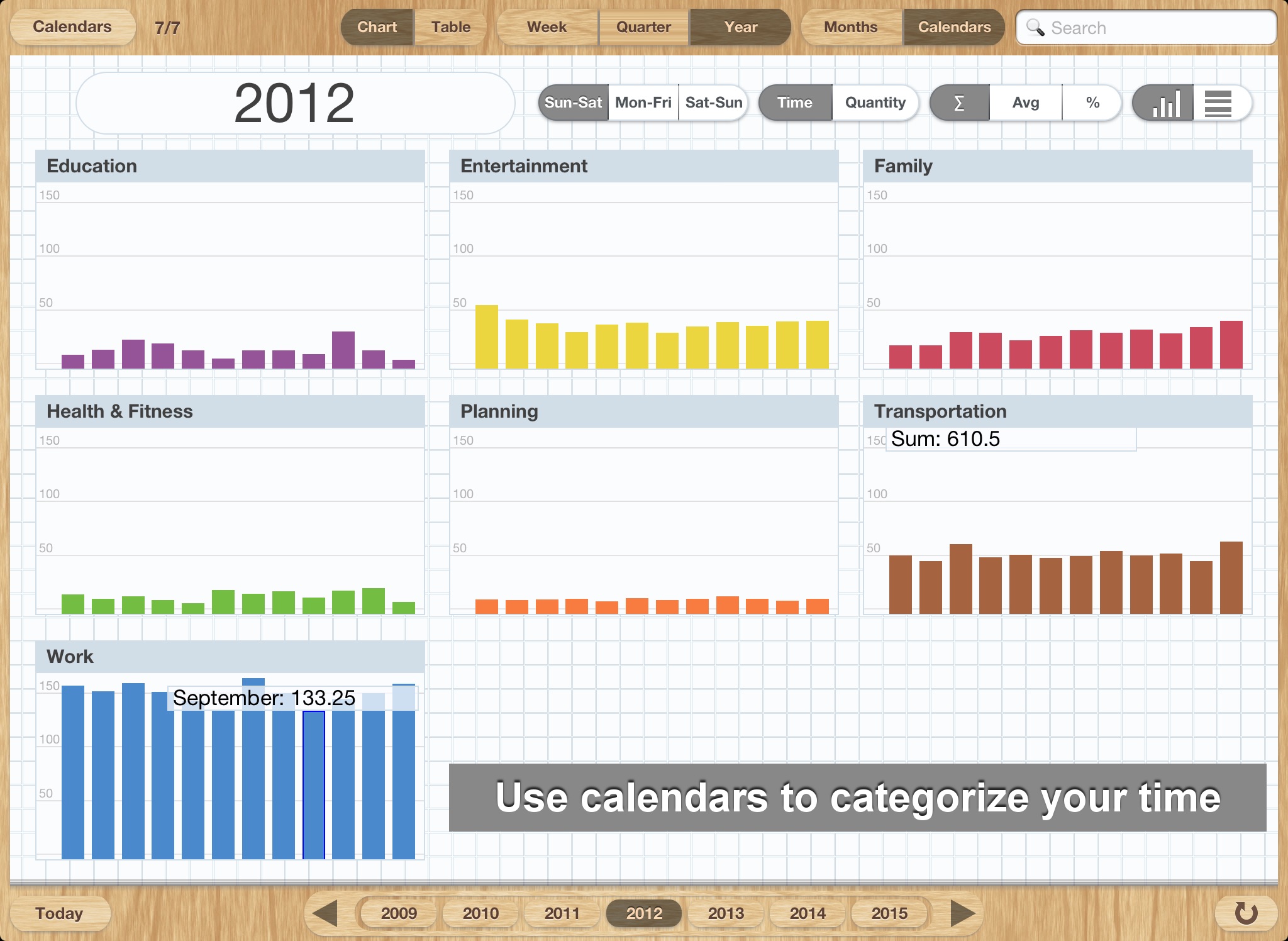 Calendar Stats screenshot 2